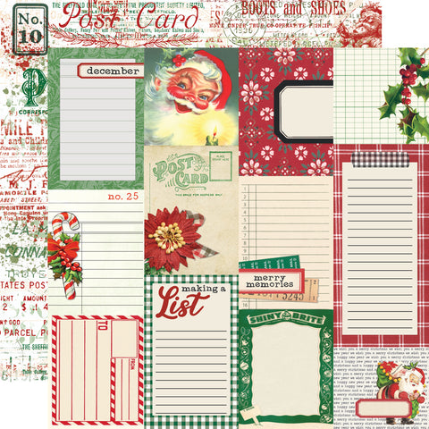 Simple Stories - Simple Vintage Dear Santa - 12x12 Single Sheet - Journal Elements