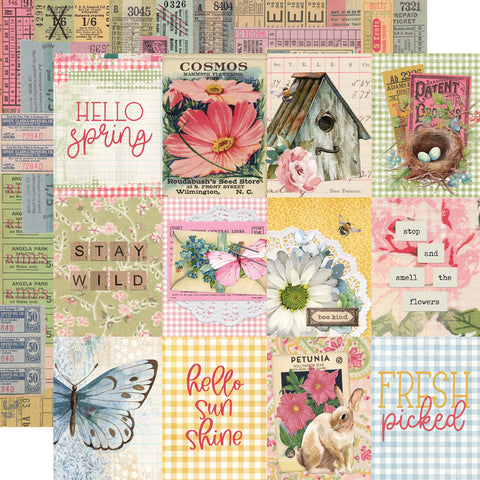 Simple Stories - Simple Vintage Spring Garden - 12x12 Single Sheet - 3x4 Elements