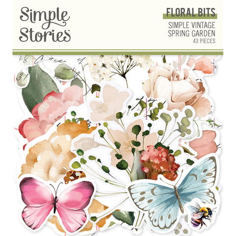 Simple Stories - Simple Vintage Spring Garden - Floral Bits & Pieces.