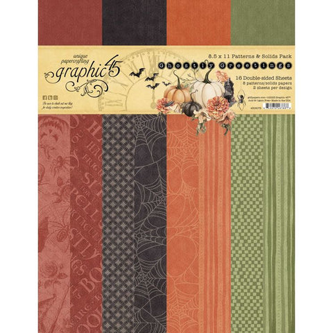 G45 - Ghostly Greetings - 8 1/2 x 11  Patterns & Solids Pack