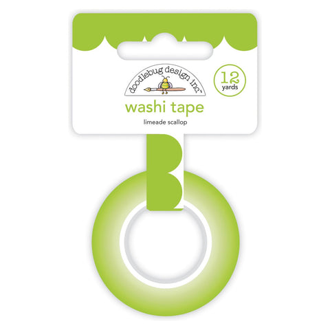 Doodlebug - Washi Tape - Limeade - Scallop Washi Tape / 7699