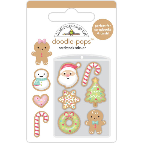 Doodlebug - Gingerbread Kisses Collection - Doodle Pops / Christmas Cookies - 8297