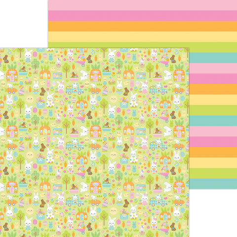 Doodlebug - Bunny Hop Collection - 12x12 Single Sheets - Bunny Hop / 8461