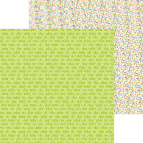 Doodlebug - Bunny Hop Collection - 12x12 Single Sheets - Spring Sprouts / 8465