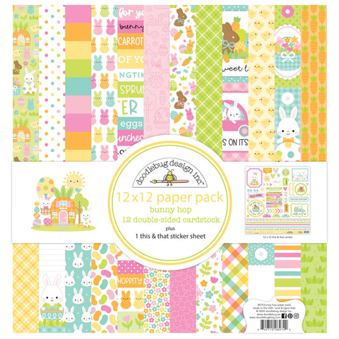 Doodlebug - Bunny Hop Collection - 12x12 Paper Pack / 8474