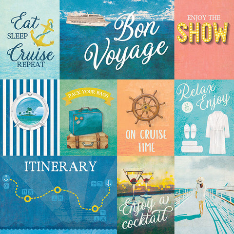 Photo Play - Anchors Aweigh - 12x12 Single Sheets - Bon Voyage