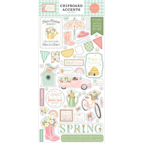 Carta Bella - Here Comes Spring - 6x13 Chipboard - Accents