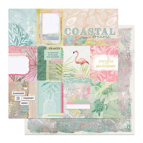 Photo Play - Coco Paradise - 12x12 Single Sheets - Costal Dreams