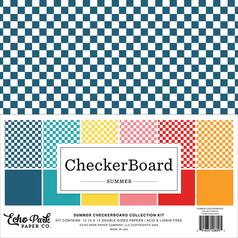 Echo Park - Checkerboard - Summer - 12x12 Collection Kit