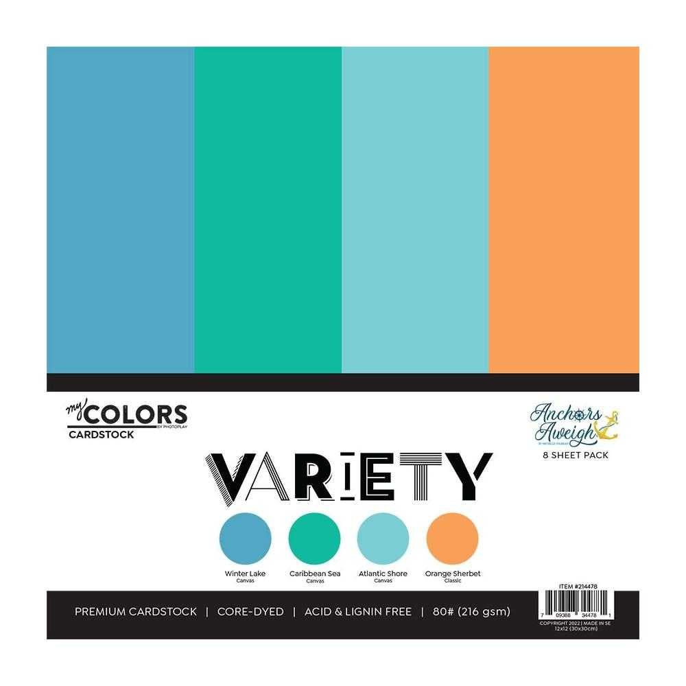 Photo Play Anchors Aweigh My Colors Cardstock Variety Pack / 8 s