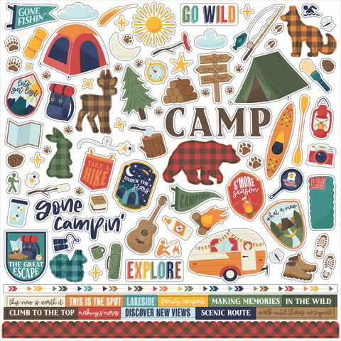 Echo Park - Into The Wild - 12x12 Element Sticker Sheet