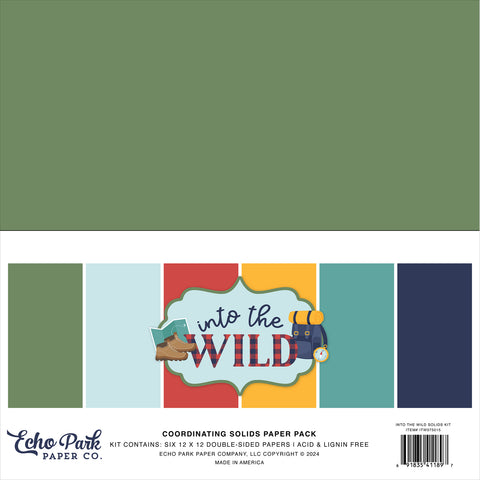 Echo Park - Into The Wild - 12x12 Coordinating Solids Kit