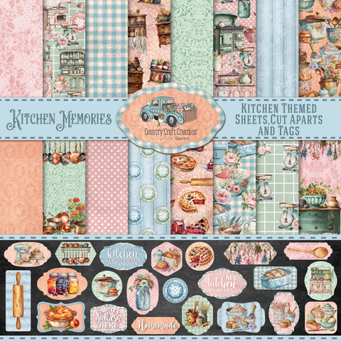 Country Craft Creations - Kitchen Memories - 8x8 28 Sheet Collection Pack / Re Order Pre Order