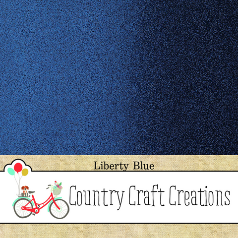 Artisan Glamour Cardstock - No Shed Glitter / Liberty Blue 12x12 Single Sheets