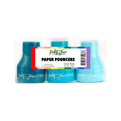 Picket Fence Studios - Paper Pouncers - Ocean Blues 3 pk