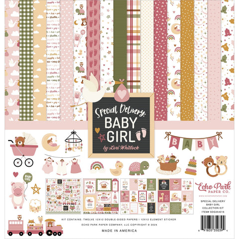 Echo Park - Special Delivery Baby Girl - 12x12 Collection Kit