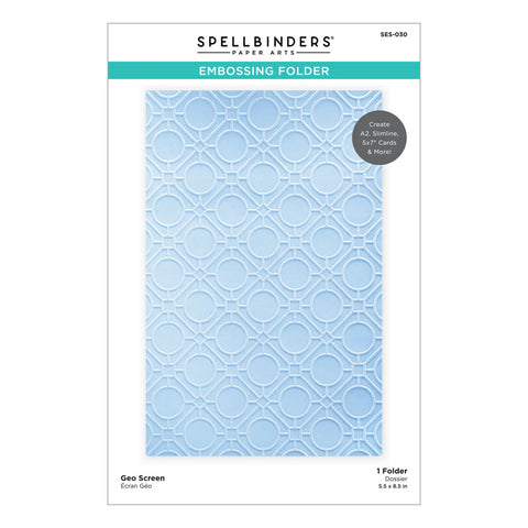 Spellbinders - Embossing Folder - Geo Screen