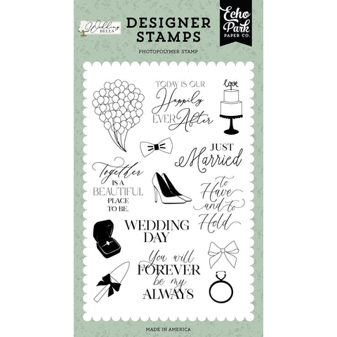 Echo Park - Wedding Bells - Stamp Set / Wedding Day