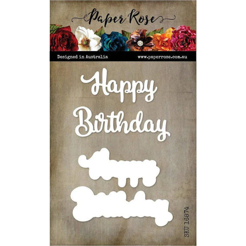 Paper Rose - Metal Cutting Die - Happy Birthday / 16874