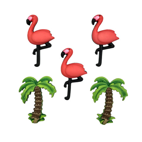 Buttons Galore & More - Buttons - Pretty Flamingo / 4344