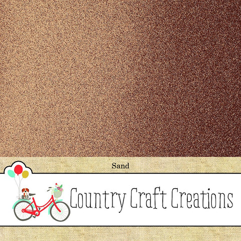 Artisan Glamour Cardstock - No Shed Glitter / Sand 12x12 Single Sheets