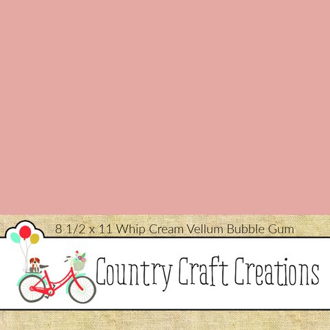 Artisan Cardstock - 65 LB Vellum - Bubble Gum / 15 PK / 8 1/2 x 11 Sheets