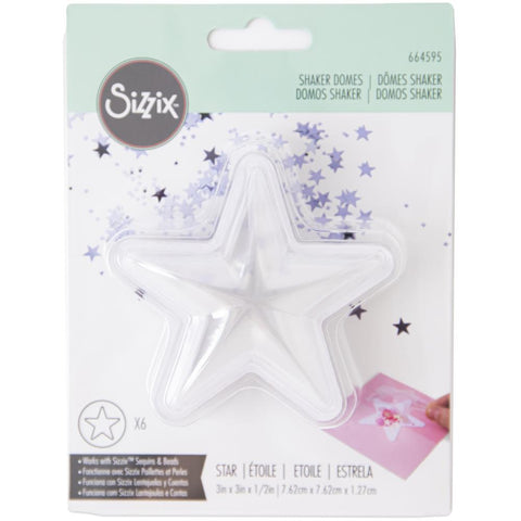 Sizzix - Essential Shaker Domes / Stars 3"-664595