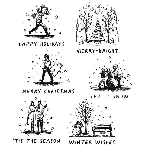 Tim Holtz - Cling Stamps / Holiday Sketchbook