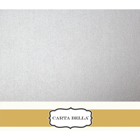 Carta Bella - Shimmer Cardstock 12 x 12 Single Sheets / Light Silver