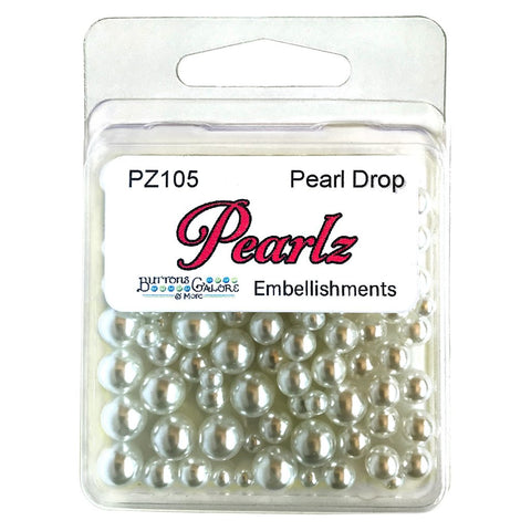 Buttons Galore & More - Shaker Embellishments - Pearlz - Pearl Drop/PZ105