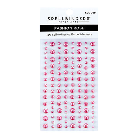 Spellbinders - Embellishments - Pearl Dots - Self Adhesive / Fashion Rose