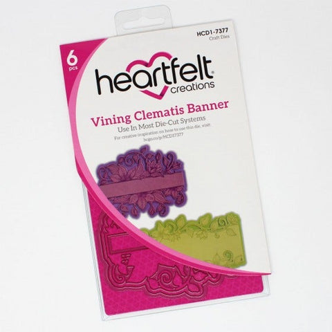 Heartfelt Creations - Floral Banners - Die Set - Vining Clematis Banner / 7377**