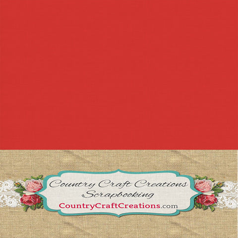 Artisan Cardstock - Linen - Barn Red-Single Sheets