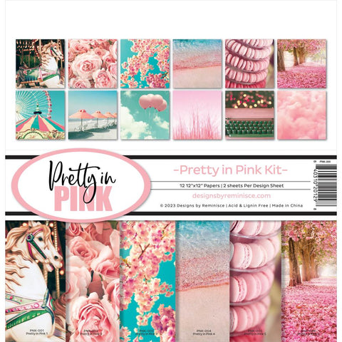 Reminisce Collection Kit 12"X12" - Pretty in Pink