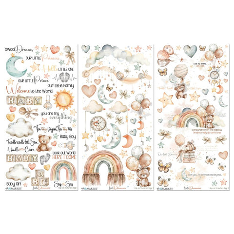 49 & Market - Little Dreamer - 6×12 Rub-on Transfer Set