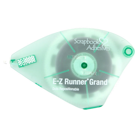 Scrapbook Adhesives - E-Z Runner Grand - Repositionable Dots Refillable Dispenser / Green