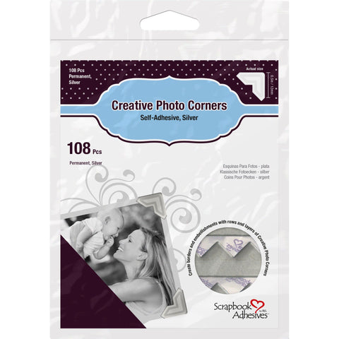 Scrapbook Adhesives - Creative Photo Corners - Silver / 01627