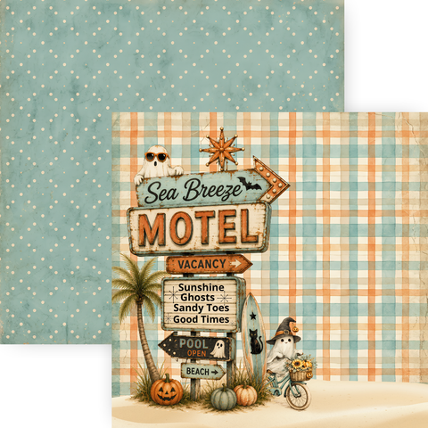 Country Craft Creations - Summerween Ghosts on Vacation / 27 Double-Sided 8x8 Papers