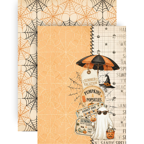Country Craft Creations - Summerween Ghosts on Vacation - 6x8 / 27 Double-Sided 6x8 Papers SHIPPING AUGUST 1ST