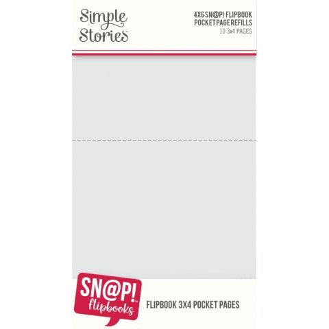 Simple Stories - Sn@p 4x6 Flipbook Pocket Pages - 3x4 Refills