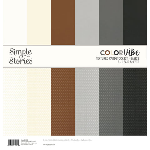 Simple Stories - Color Vibe - Basics - Collection Kit - Textured