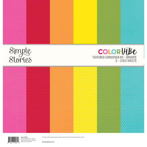 Simple Stories - Color Vibe - Brights - Collection Kit - Textured