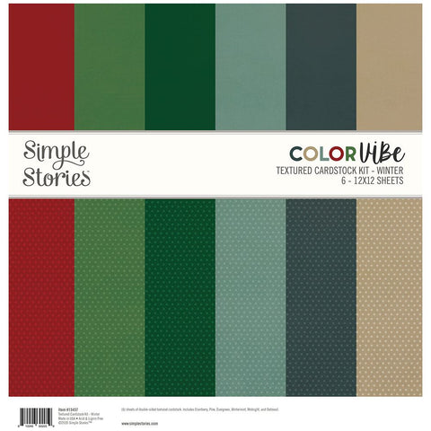 Simple Stories - Color Vibe - Winter - Collection Kit - Textured