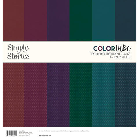 Simple Stories - Color Vibe - Darks - Collection Kit - Textured