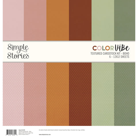 Simple Stories - Color Vibe - Boho - Collection Kit - Textured