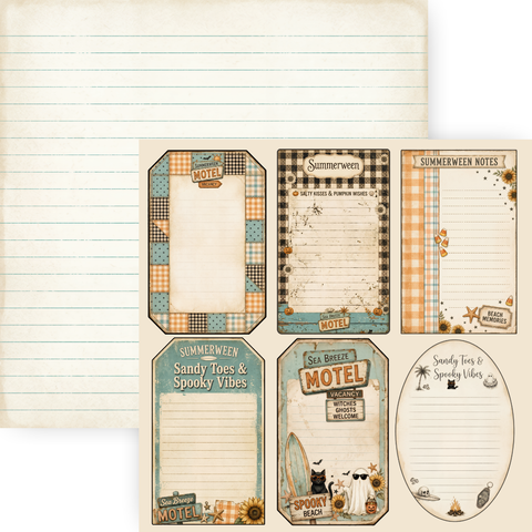 Country Craft Creations - Summerween Ghosts on Vacation -12x12 / 27 Double-Sided 12x12 Papers SHIPPING AUGUST 1ST