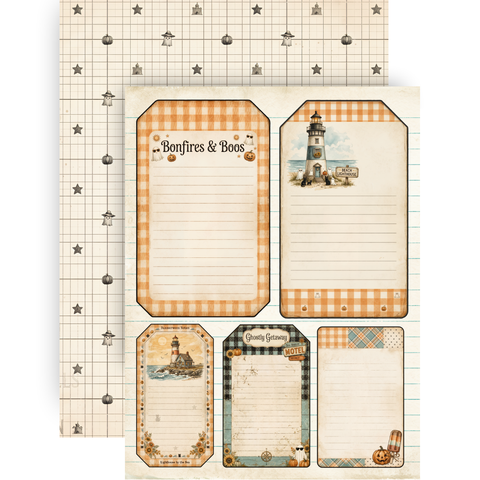 Country Craft Creations - Summerween Ghosts on Vacation - 6x8 / 27 Double-Sided 6x8 Papers SHIPPING AUGUST 1ST