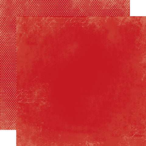 Simple Stories - Simple Vintage 'Tis The Season - 12x12 Single Sheet - Crimson