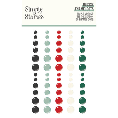 Simple Stories - Simple Vintage 'Tis The Season - Glossy Enamel Dots