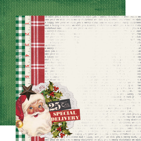 Simple Stories - Simple Vintage Dear Santa - 12x12 Single Sheet - Ho Ho Ho